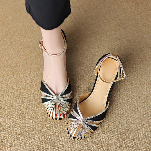 包头时尚复古，高跟罗马鞋猪笼鞋镂空鞋HBP-3531A 商品图6