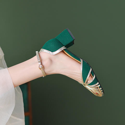 包头时尚复古，高跟罗马鞋猪笼鞋镂空鞋HBP-3531A 商品图1