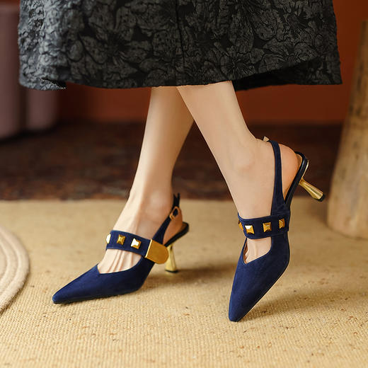 软舒法式，铆钉包头凉鞋LCC-C8989 商品图10