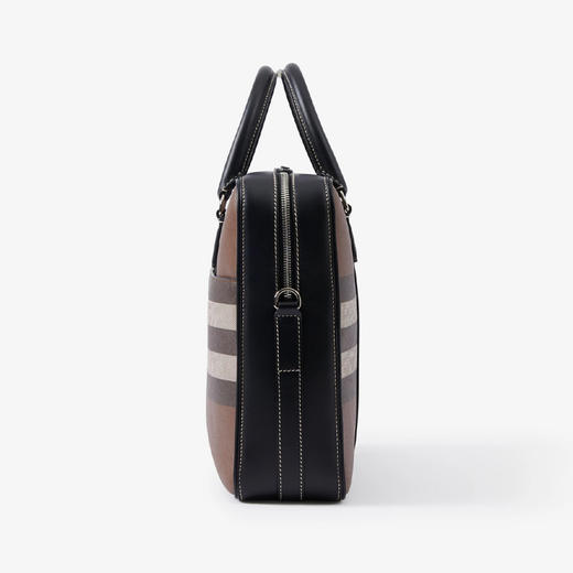 【一】BURBERRY 巴宝莉 男士Ainsworth - 大号格纹拼皮革公文包 格子 8052772 A8900 商品图1