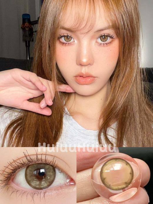 【中直径】Leenscolor-小棕绿-14.2mm 【年抛 0-1000度 含有525/575】 商品图0