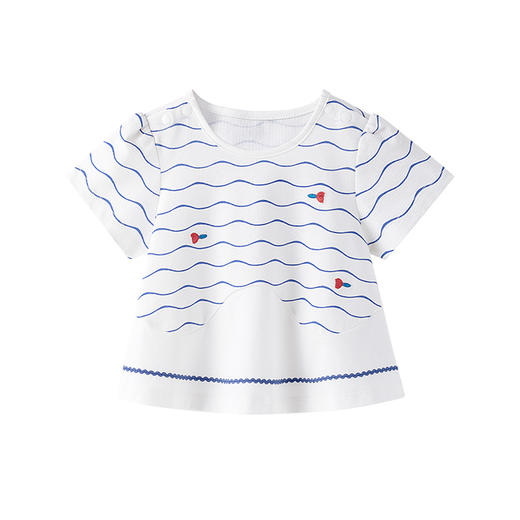 【商场同款】英氏女童t恤短袖夏季薄款上衣拼接式打底衫 商品图4