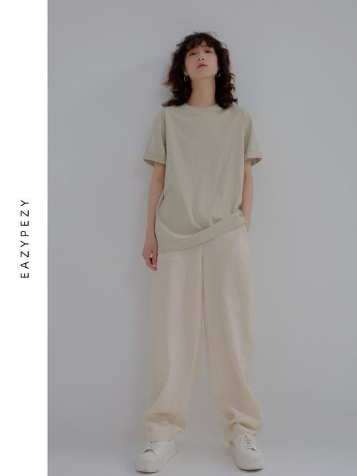 EAZYPEZY 2023SS 2.0圆领长绒棉翻折袖T恤 商品图2