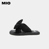 MIO米奥夏季韩版平底拖绒布蝴蝶结一字拖小香风舒适云朵拖鞋女M233131206 商品缩略图1