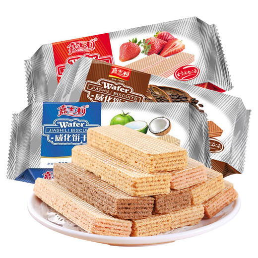 嘉士利 威化夹心饼干 草莓巧克力椰子味 商品图2