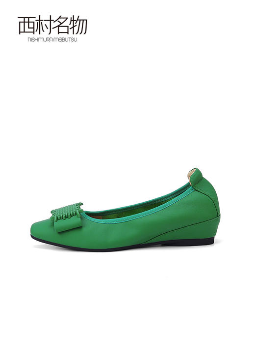 西村名物2023春季新款浅口单鞋女软底内增高低跟舒适通勤鞋13081 商品图2