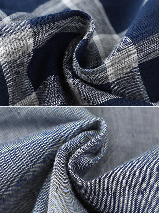 康妮雅春季睡衣男式长袖长裤开襟套装 商品图3