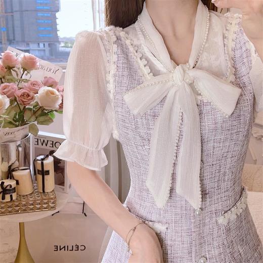 张心子【香榭佳人】盐系轻熟两件套女2023夏新款法式小香风套装裙 U2302132 商品图2