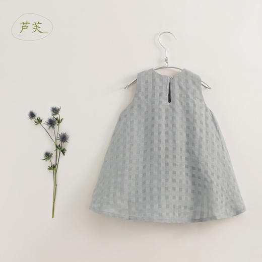 【马克珍妮 芦芙】夏装新款 女童格子清凉棉麻连衣裙230965 商品图2