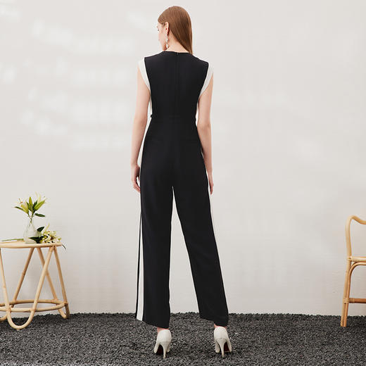 EITIE爱特爱夏季新款时尚通勤百搭无袖收腰连体裤长裤女6907638 商品图4