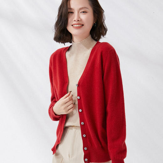 【100%羊毛】 SIIJJEYY枝辑 女士四季百搭V领开衫外套（多色可选） 商品图6