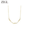 ZEGL设计师都市焕趣系列925纯银波浪项链女高级感人造珍珠锁骨链 商品缩略图0