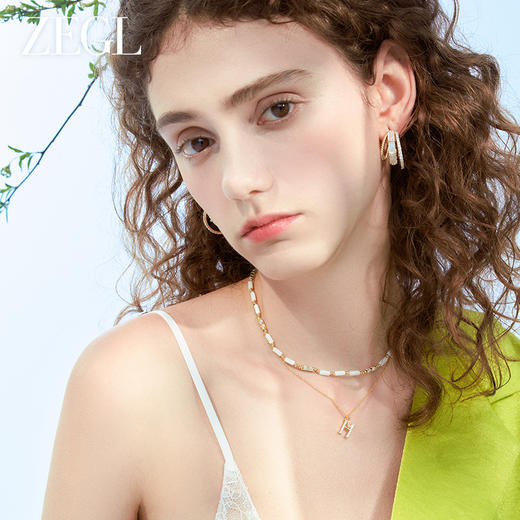 ZEGL都市焕趣系列法式耳环女轻奢高级感耳钉925银针耳饰品 商品图4