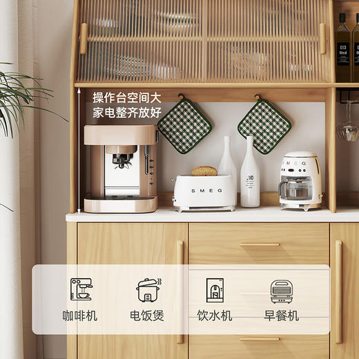 喜梦宝餐边柜北欧餐边柜一体高柜家用现代简约储物柜茶水柜 商品图2