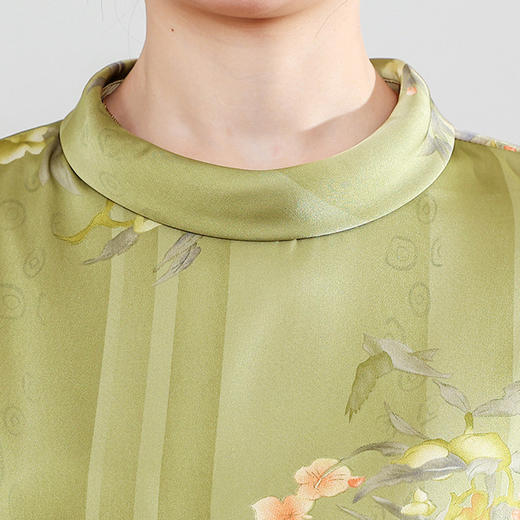 时尚修身大码印花改良旗袍连衣裙YSM-23Q02-FL 商品图2