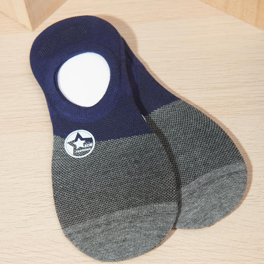 新款船袜男士夏季薄款隐形纯棉防臭吸汗网眼透气短袜子夏款防掉跟浅口【2111301】 商品图1