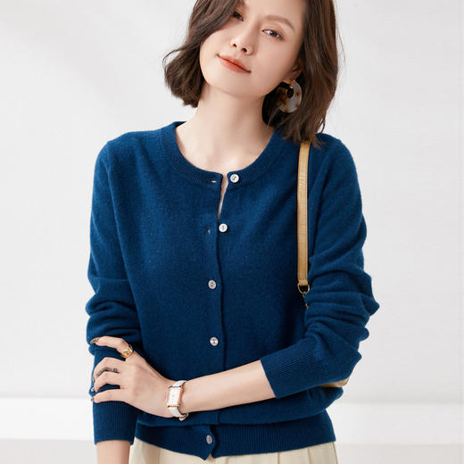 【100%羊毛】 SIIJJEYY枝辑 女士圆领开衫 商品图10