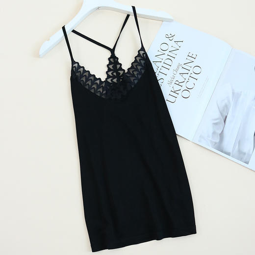 TG-TG03S235真丝吊带背心女 蕾丝性感美背桑蚕丝上衣打底外穿百搭 商品图4