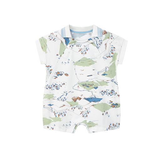 【商场同款】英氏新生儿连体衣哈衣男童款夏装纯棉时尚爬服 商品图4