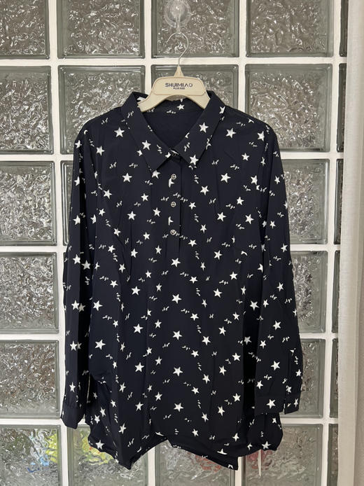 【爆款】针丝缘春新款弹力星星显瘦休闲气质弹力轻薄不沾身衬衫8196 商品图10