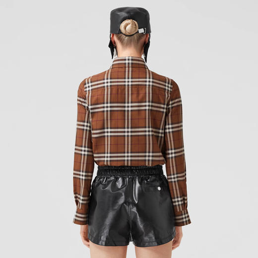 BURBERRY 巴宝莉 女士格纹棉质长袖衬衫 格子 8063163 A9011 商品图2