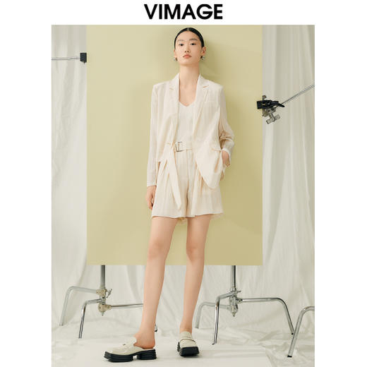 VIMAGE纬漫纪夏季新款高腰显瘦休闲短裤女V1905513 商品图1