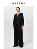 HIDEMI 极简设计感连帽斗篷镂空式廓形丝棉连体裤 黑色/亚麻色 商品缩略图10