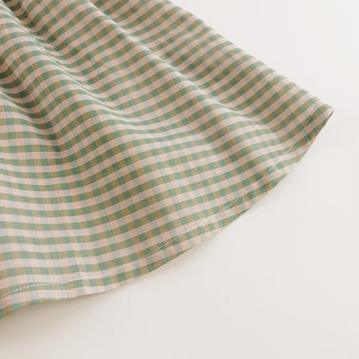 【马克珍妮 芦芙】夏装新款 女童小绿格无袖纯棉连衣裙230389 商品图5