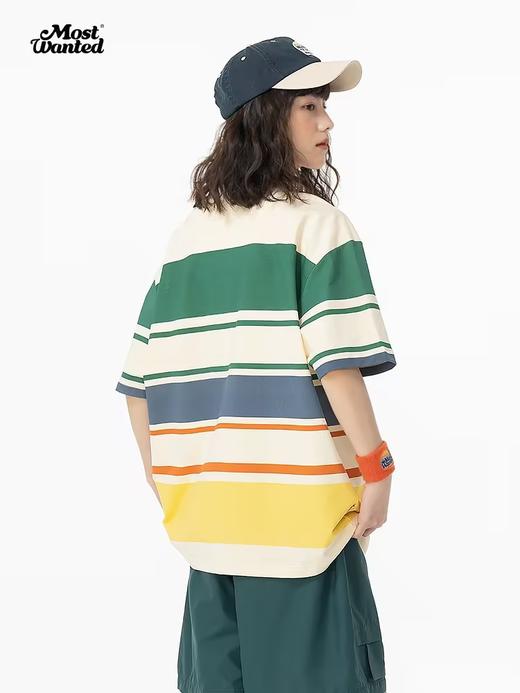 mostwantedlab彩虹/MWL-2312097/彩虹宽条纹印花polo衫 商品图2