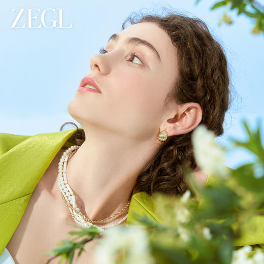 陈都灵同款ZEGL设计师都市焕趣珍珠耳环女一款两戴高级感耳钉耳饰 商品图4