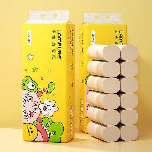 「一提12卷！竹浆本色」蓝漂竹浆本色扁卷纸 12卷/24卷居家日用无芯卷纸卫生纸 商品图5