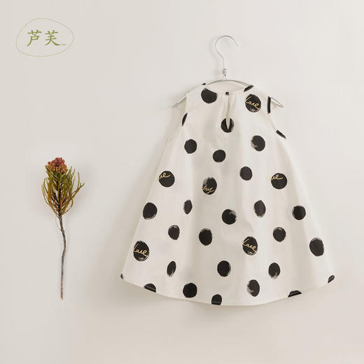 【马克珍妮 芦芙】夏装新款 女童波点宽松无袖连衣裙230505 商品图3