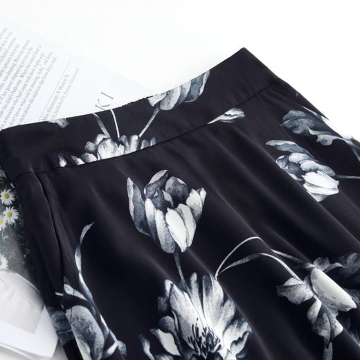 印花半身夏季新款A字裙，时尚气质女装中长裙高腰口袋裙MYX-5822 商品图3