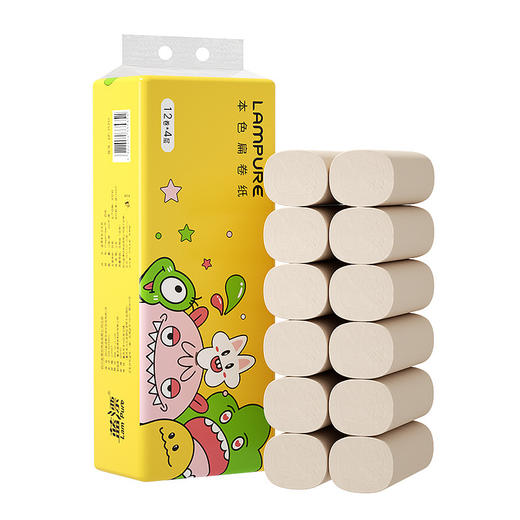 「一提12卷！竹浆本色」蓝漂竹浆本色扁卷纸 12卷/24卷居家日用无芯卷纸卫生纸 商品图4