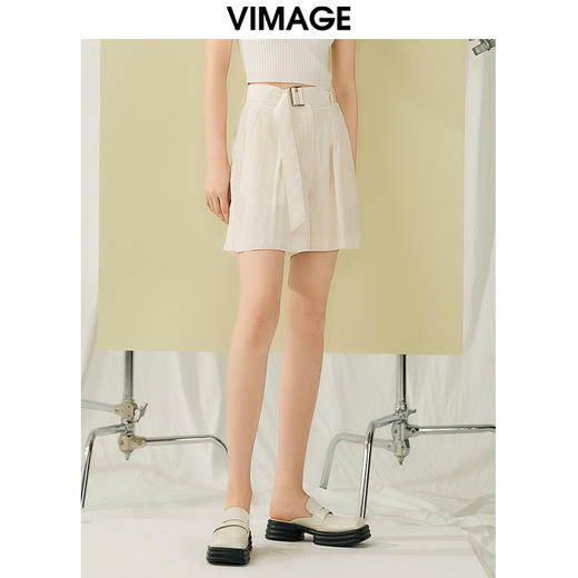 VIMAGE纬漫纪夏季新款高腰显瘦休闲短裤女V1905513 商品图2
