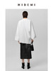 HIDEMI 极简多穿可拆卸围巾式纽扣廓形衬衫 白色/黑色 商品缩略图11