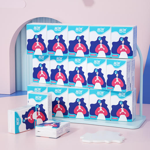 「包邮！10包装」蓝漂手帕纸小包纸巾 居家日用便携式餐巾纸迷你随身面巾纸10包/条 商品图0