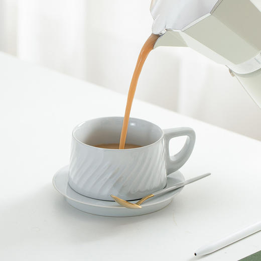 【采购专享】锦心 咖啡杯（平纹陶瓷款） 商品图6