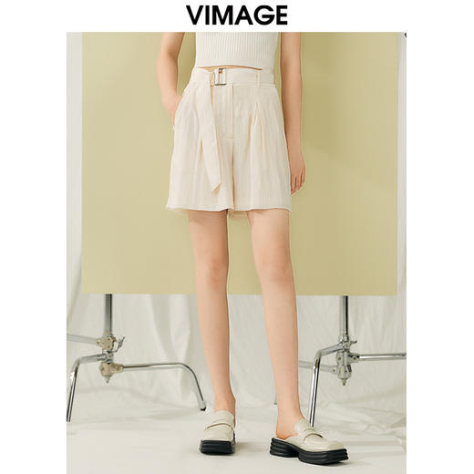VIMAGE纬漫纪夏季新款高腰显瘦休闲短裤女V1905513 商品图5