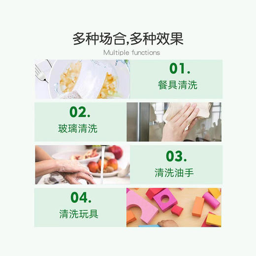 「买一送一！到手两瓶4斤」蓝漂洗洁精 柠檬清香大桶厨房用品果蔬洗涤剂洗碗厨具清洗家用装2*1kg 商品图3