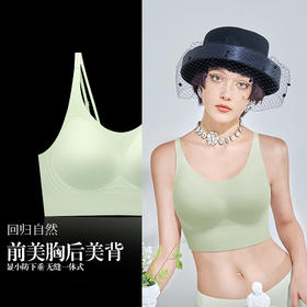 🐻【下架49元，75-90BCD】【大胸显小】润微内衣女舒适减压光面无痕美背收副乳调整型防下垂文胸  微光女神【RT内购49】