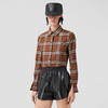 BURBERRY 巴宝莉 女士格纹棉质长袖衬衫 格子 8063163 A9011 商品缩略图1
