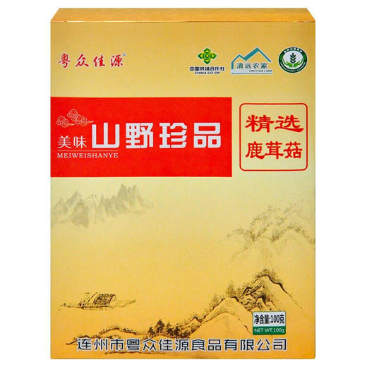 【粤众佳源】精选鹿茸菇100g 商品图0