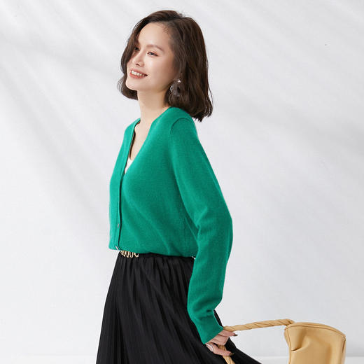 【100%羊毛】 SIIJJEYY枝辑 女士四季百搭V领开衫外套（多色可选） 商品图2