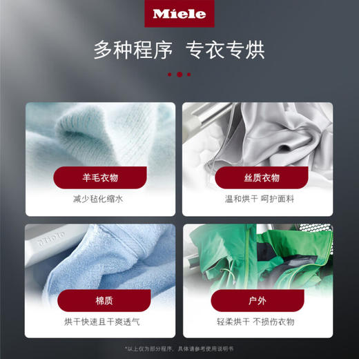 美诺（Miele）9公斤滚筒干衣机 欧洲进口 热泵节能 智能烘干 TCJ690 WP C 线下同款 商品图2