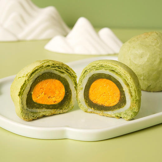 轩妈蛋黄酥抹茶味 6枚装 330g 保质期35天 商品图3