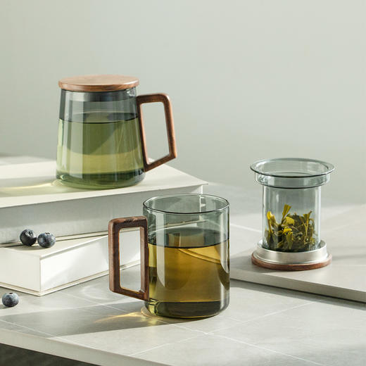 【采购专享】清灵/深空系列 泡茶杯 （雅青、带过滤） 商品图0