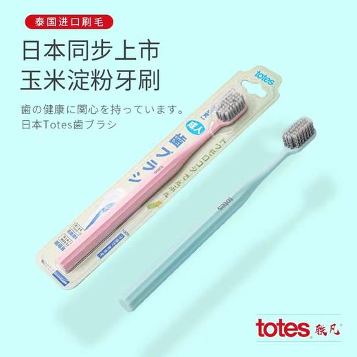 日本TOTES进口牙刷螺旋刷毛环保可降解玉米淀粉牙刷大刷头牙刷 商品图0