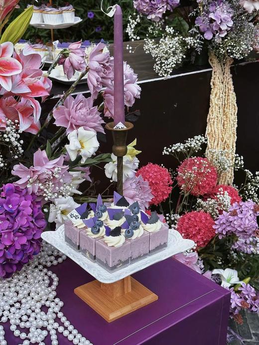 「紫黑主题·中海汤泉」户外婚礼甜品台案例 商品图4