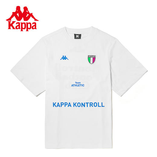 Kappa卡帕运动T恤2023新款情侣纯棉印花短袖休闲圆领半袖夏图案衫KPCEBTD01K 商品图2
